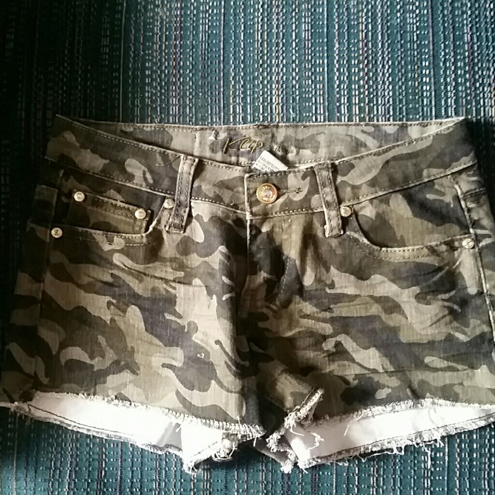 Camo print shorts (size 1)